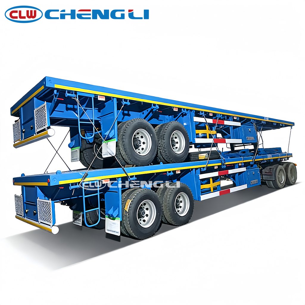 60 tons Flatbed Truck Semi Trailer