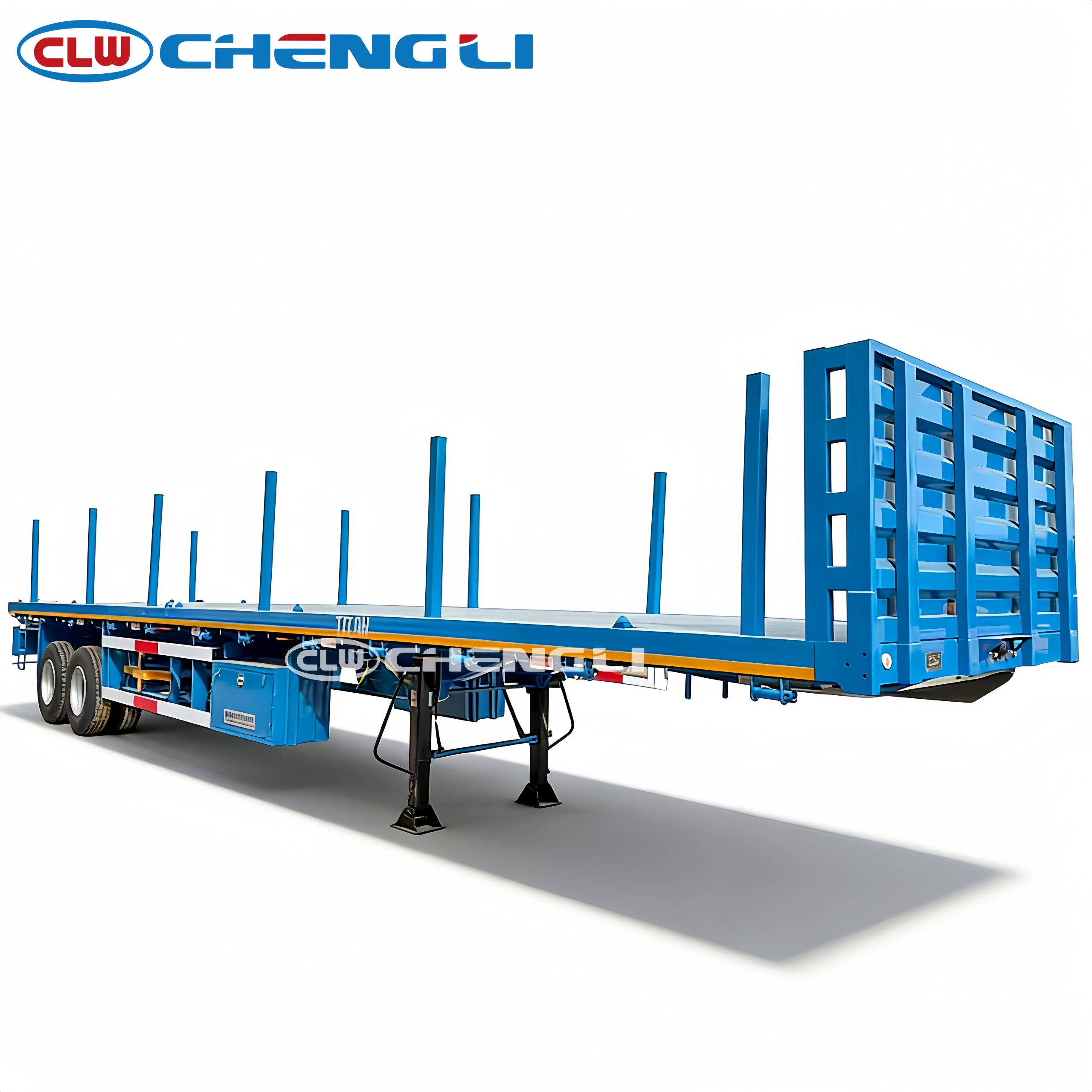60 tons Flatbed Truck Semi Trailer