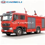 20tons Dry Powder Foam Combined Fire Truck with 6.6cbm Tank