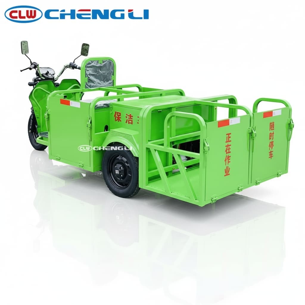 Four 240L Barrel Garbage Tricycle
