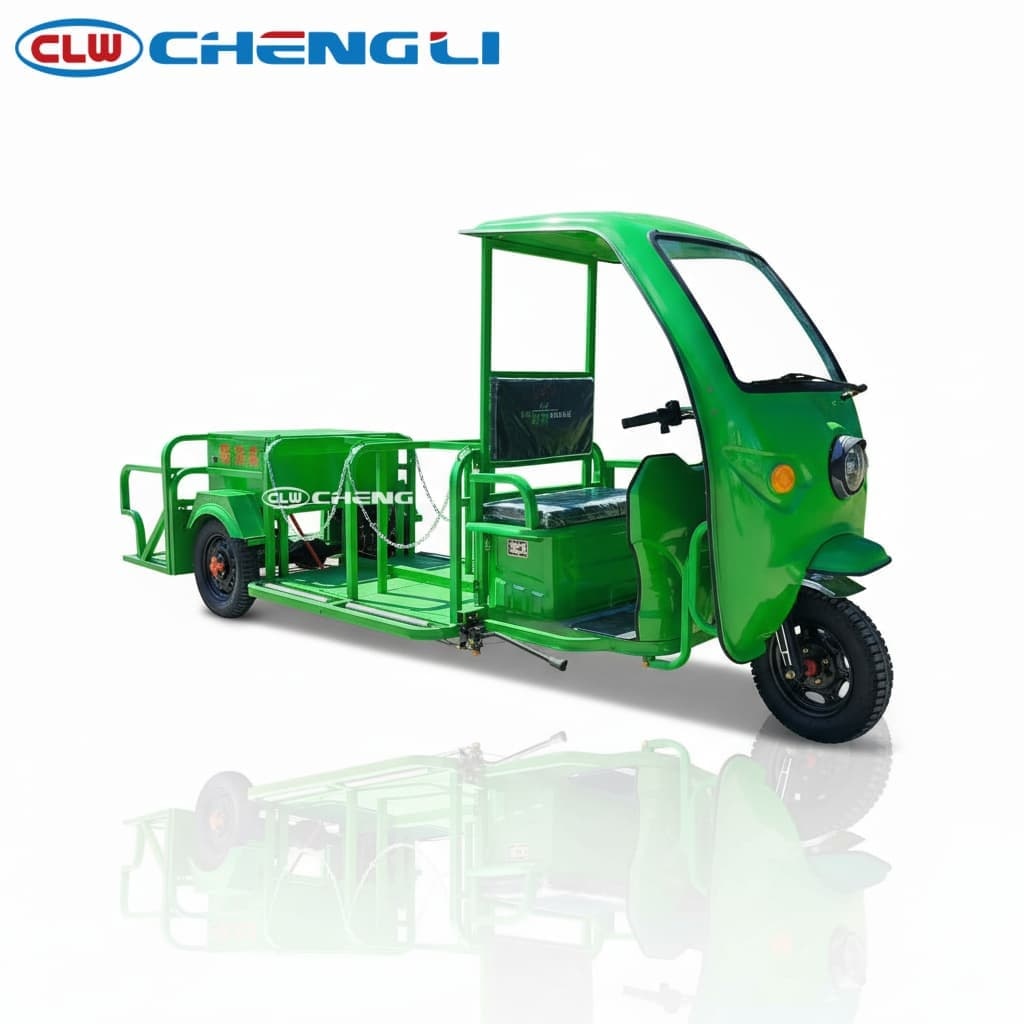 Four 240L Barrel Garbage Tricycle