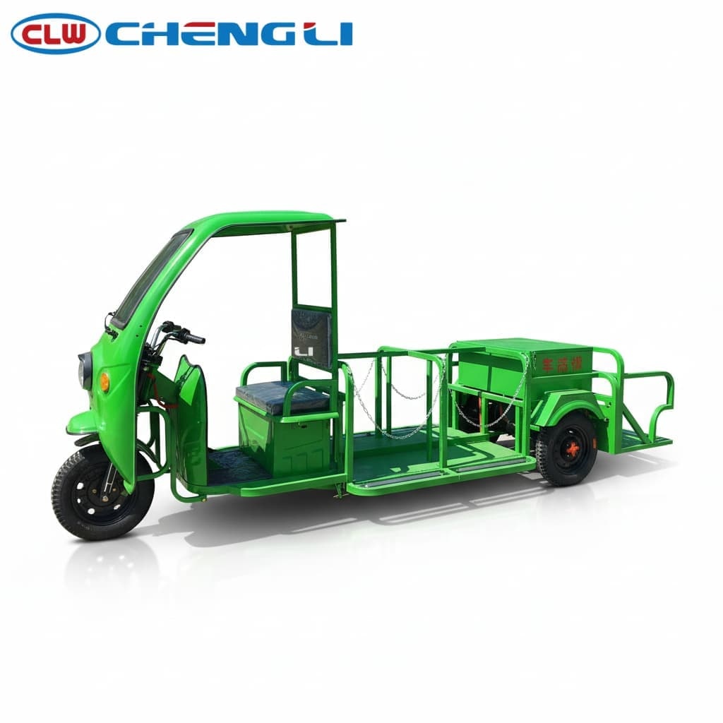 Four 240L Barrel Garbage Tricycle