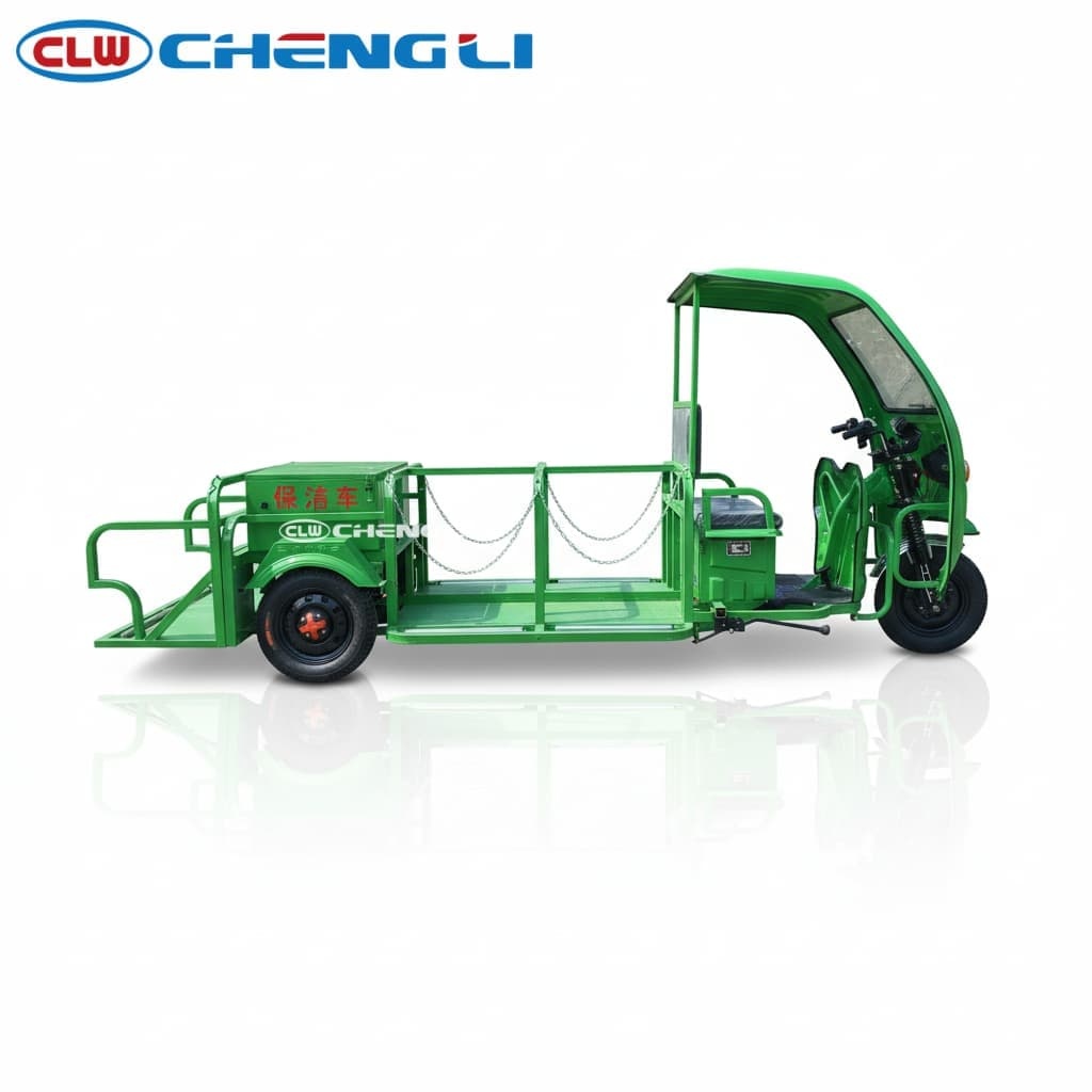 Four 240L Barrel Garbage Tricycle