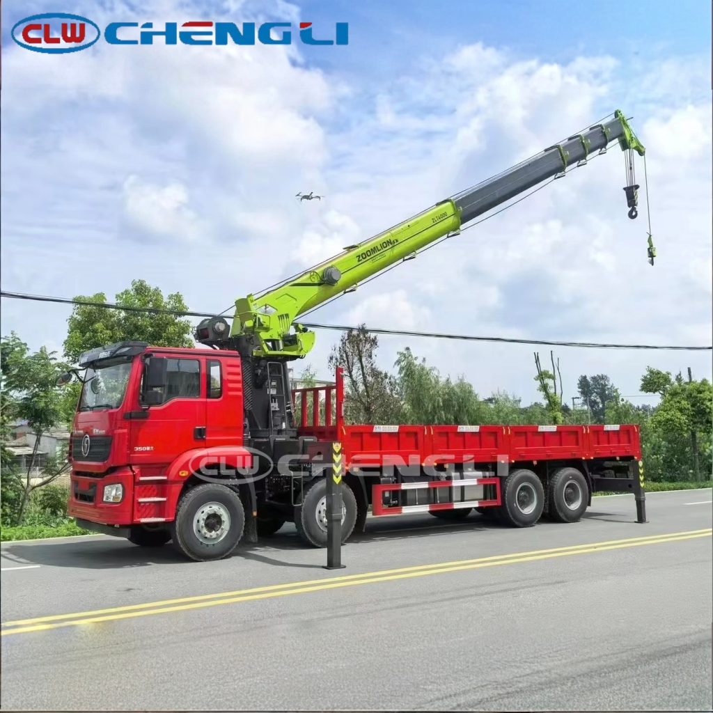 Shacman Delong 16 Ton Truck Mounted Crane Side View