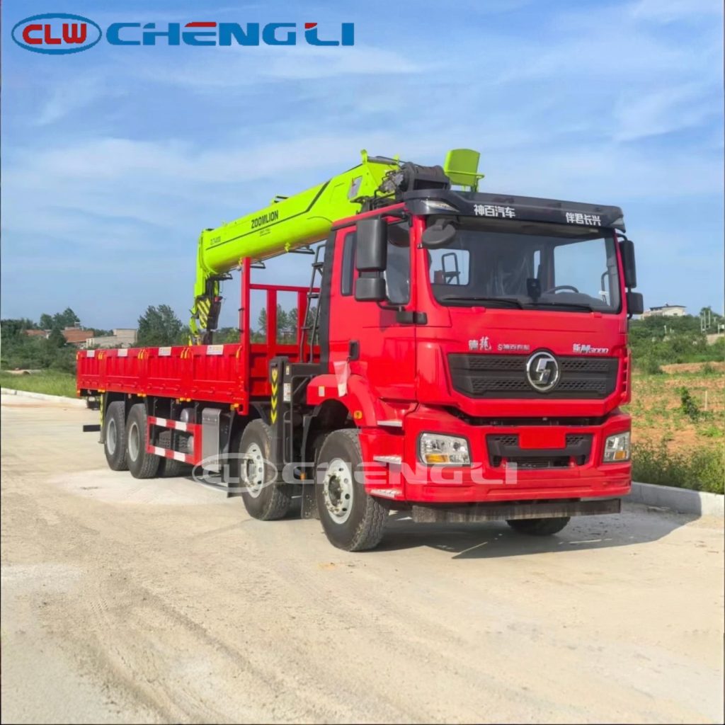 Shacman Delong 16 Ton Truck Mounted Crane Front View