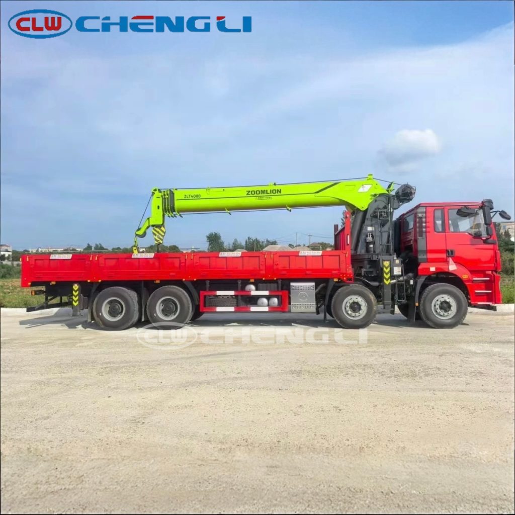 Shacman Delong 16 Ton Truck Mounted Crane Side View