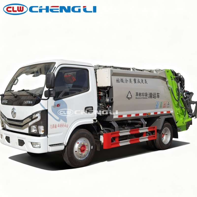 Triangular Hopper Compactor Garbage Truck