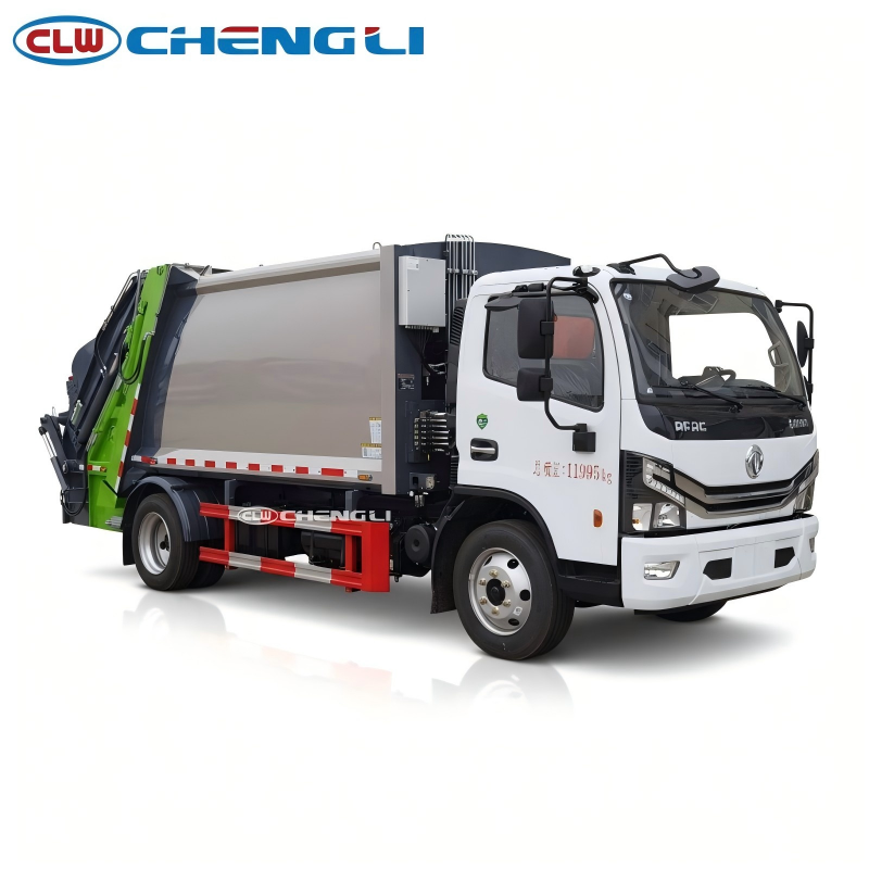 Triangular Hopper Compactor Garbage Truck