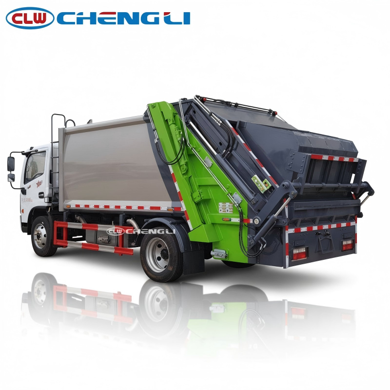 Triangular Hopper Compactor Garbage Truck