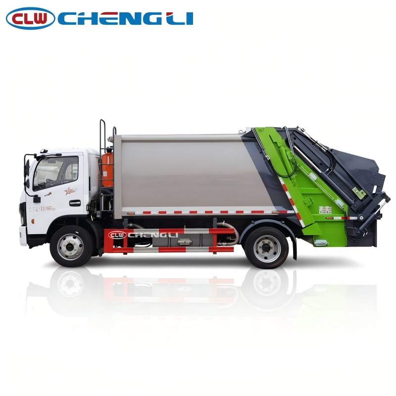 Triangular Hopper Compactor Garbage Truck