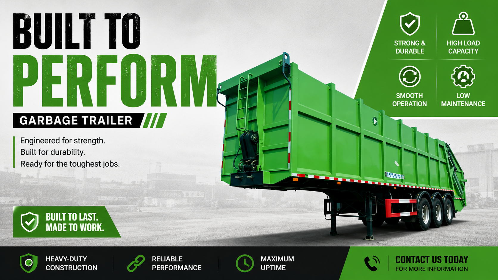 45cbm Compactor Garbage Trailer