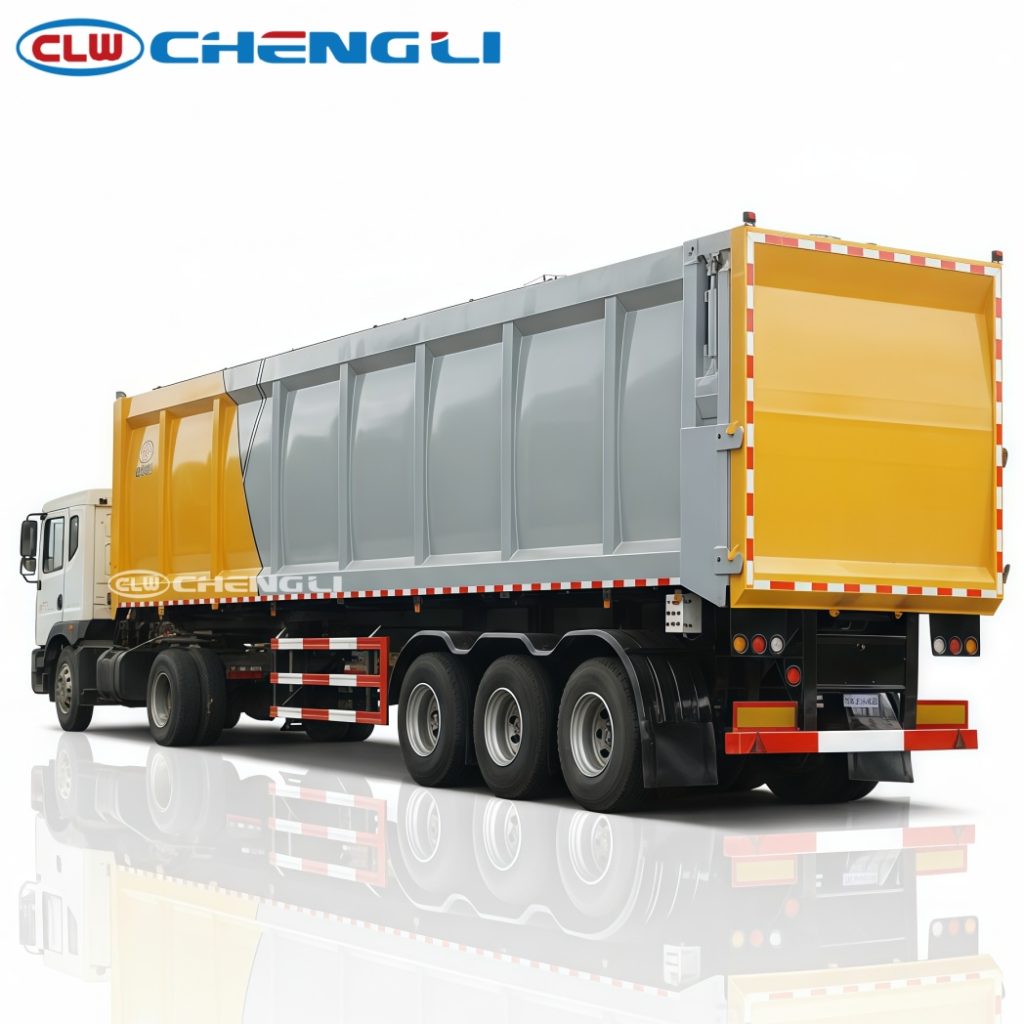 garbage transport semi-trailer
