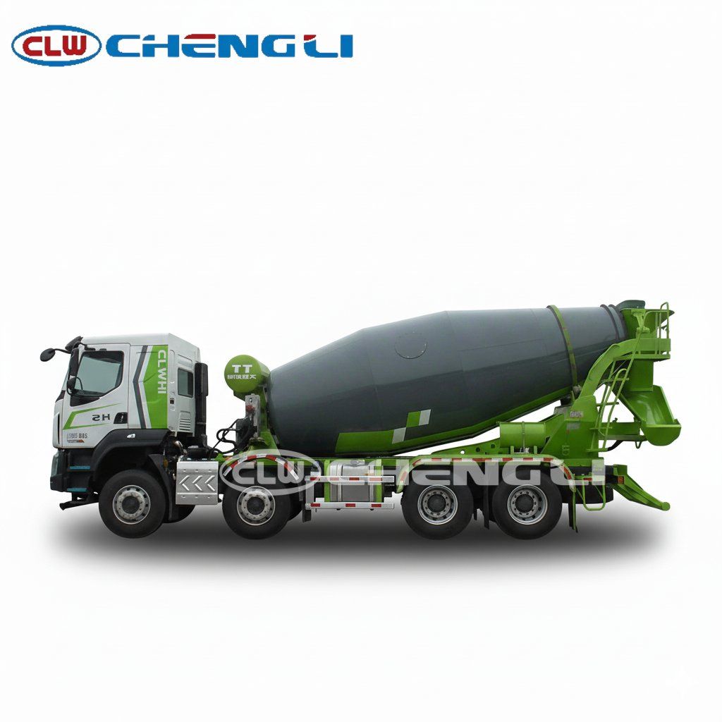 8000L Cement Mixer Truck Side View