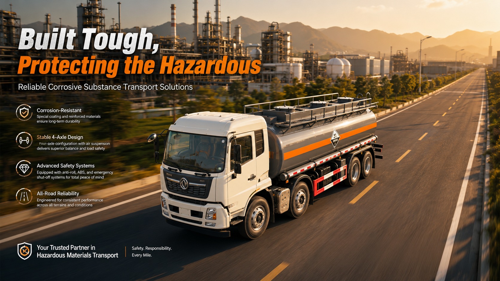 Dongfeng 32T Corrosive Transport Vehicle